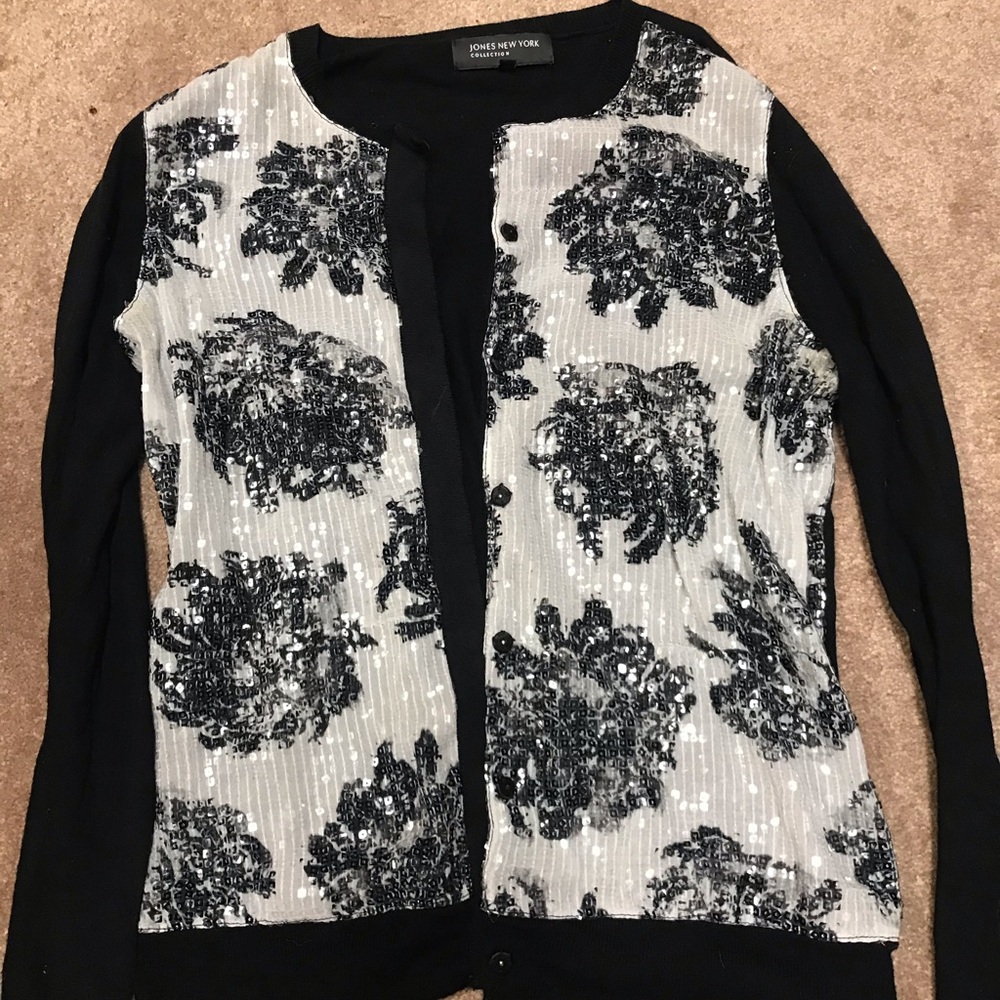 Sparkly Floral Cardigan